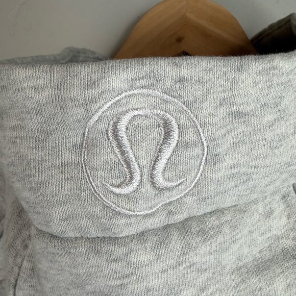 Lululemon Scuba Hoodie *Light Cotton Fleece Heathered Silver Lake Slub Size 6 - Picture 6 of 10